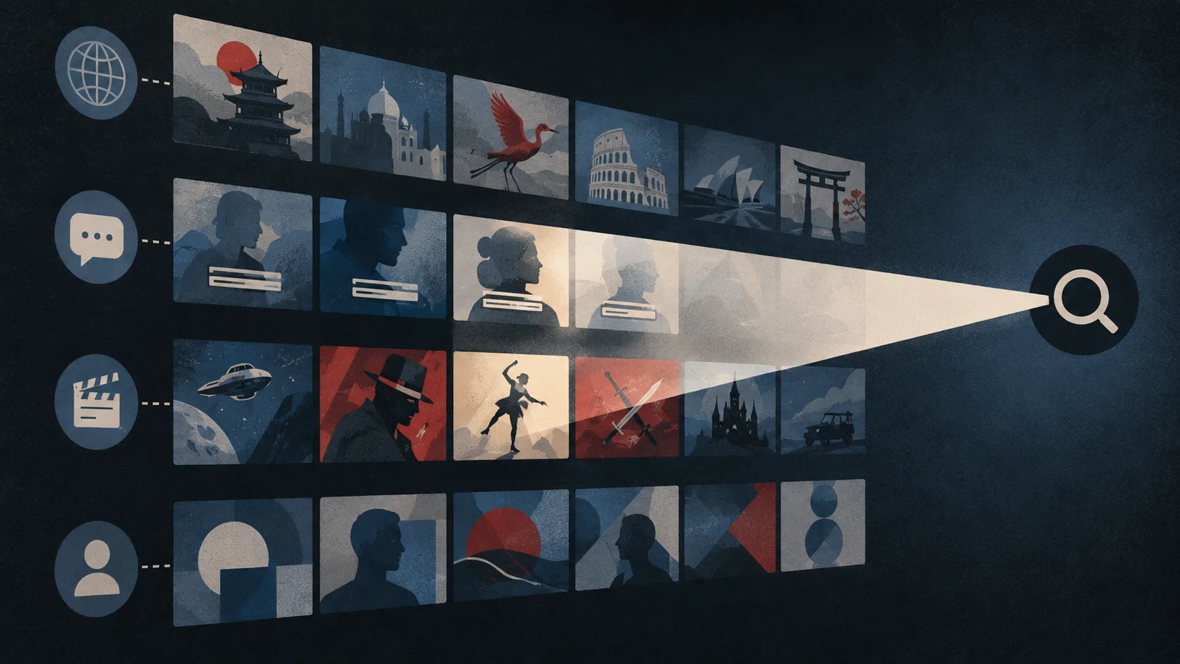 AI-generated editorial illustration representing the search topic netflix