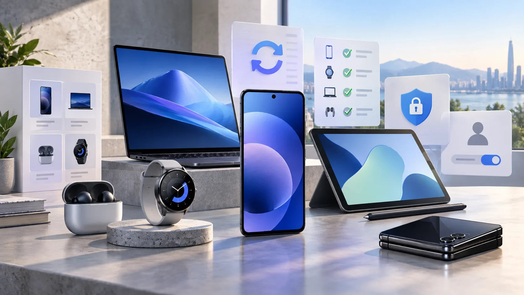 AI-generated editorial illustration representing samsung in Computers & Electronics